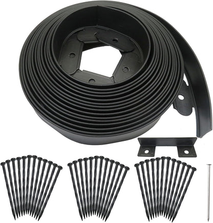 Landscape Edging,Flower Bed Edging no dig，Lawn Edging Garden Edging Border(60feet-Black)
