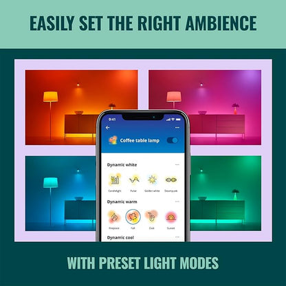 WiZ Connected Smart Light Bulbs, 2-Pack, Color A19 60W 800LM E26 Indoor LED Lights, Smart Bulbs with Motion Detection, Control with Voice or App