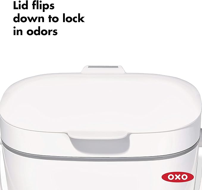 OXO Good Grips EASY-CLEAN COMPOST BIN - WHITE - 1.75 GAL/6.62 L