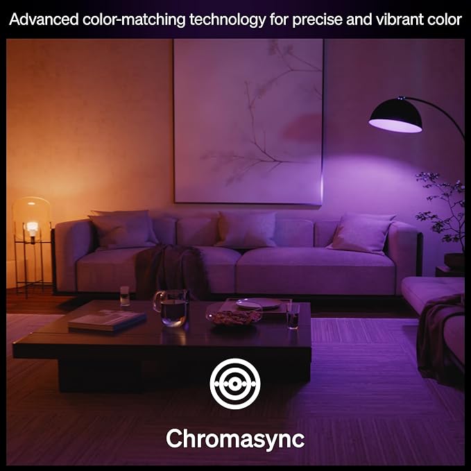 Philips Hue Smart LED A19 Bulb 1-Pack, White & Color Ambiance, E26 Base, 7.2W, Full Spectrum Light 1000K-20000K, 810 Lumens, Dimmable, Works with Alexa, Google, & Apple Home