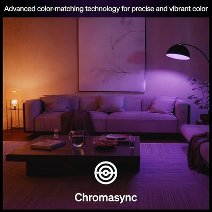Philips Hue Smart LED A19 Bulb 1-Pack, White & Color Ambiance, E26 Base, 7.2W, Full Spectrum Light 1000K-20000K, 810 Lumens, Dimmable, Works with Alexa, Google, & Apple Home