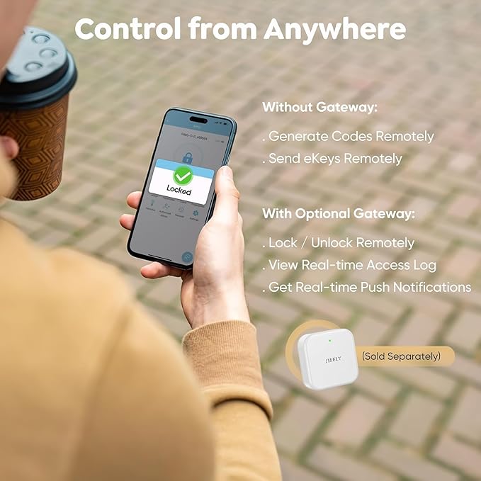 Fingerprint Smart Deadbolt with Keypad – Keyless Entry Lock for Home, Apartment, Office, Airbnb, Rental, Kids & Seniors, App & Code Access, Auto-Lock, Easy DIY Install, Compatible with Alexa & Google