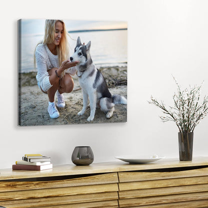 Photo.Gifts - Custom Canvas Prints with Your Photos 12 x10 inch - Customize with Your Picture & Text - Personalized Photo Canvas Wall Art for Bedroom, Living Room, Wedding - Personalized Photo Gifts