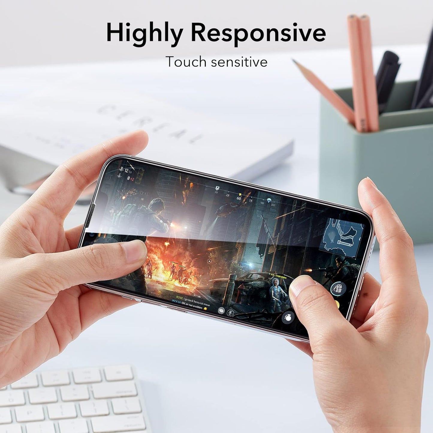 ESR 3 Pack for iPhone 13 Pro Max/iPhone 14 Plus Screen Protector, [9H Hardness] [Military Grade Shatterproof] Tempered Glass Film with Easy Installation Tool, HD Clear, Scratch Resistant
