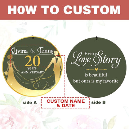 ASTARIN Wedding Memory Day Gifts Wind Chimes Customized, Personalized Wind Chimes 2025, for Couple Women Men, Deep Tone Wooden Windchime