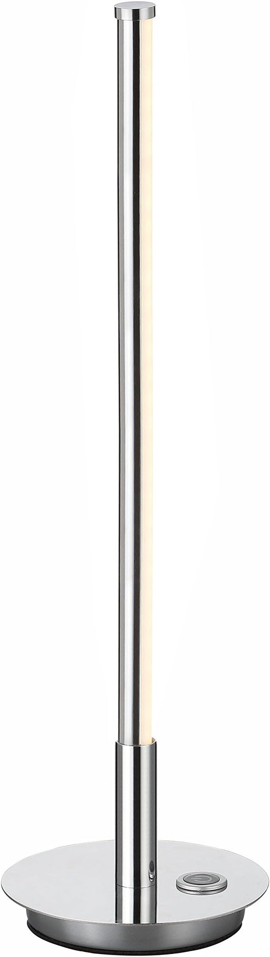JONATHAN Y 16.5" Chrome Integrated LED Table Lamp, Modern Minimalist Slim Line Metal Desk Lamp for Bedroom Living Room Nightstand, Dimmable Warm White, ETL Listed JYL7002A