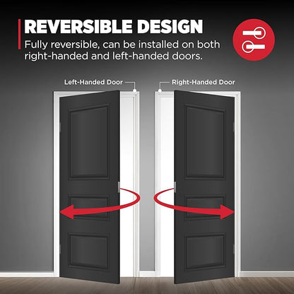 Kwikset Tustin Interior Privacy Door Handle with Lock, Door Lever For Bathroom and Bedroom, Matte Black Reversible Keyless Push Button Lock Door Lever, with Microban Protection