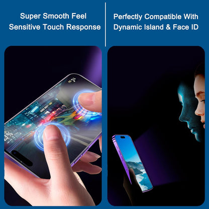 2 Pack Matte Privacy Screen Protector for iPhone 15/iPhone 16, [Auto-Dust Removal and Auto-Alignment] Anti-Spy Anti-Glare Anti-Fingerprint Tempered Glass Film 6.1", Smooth & Sensitive Touch