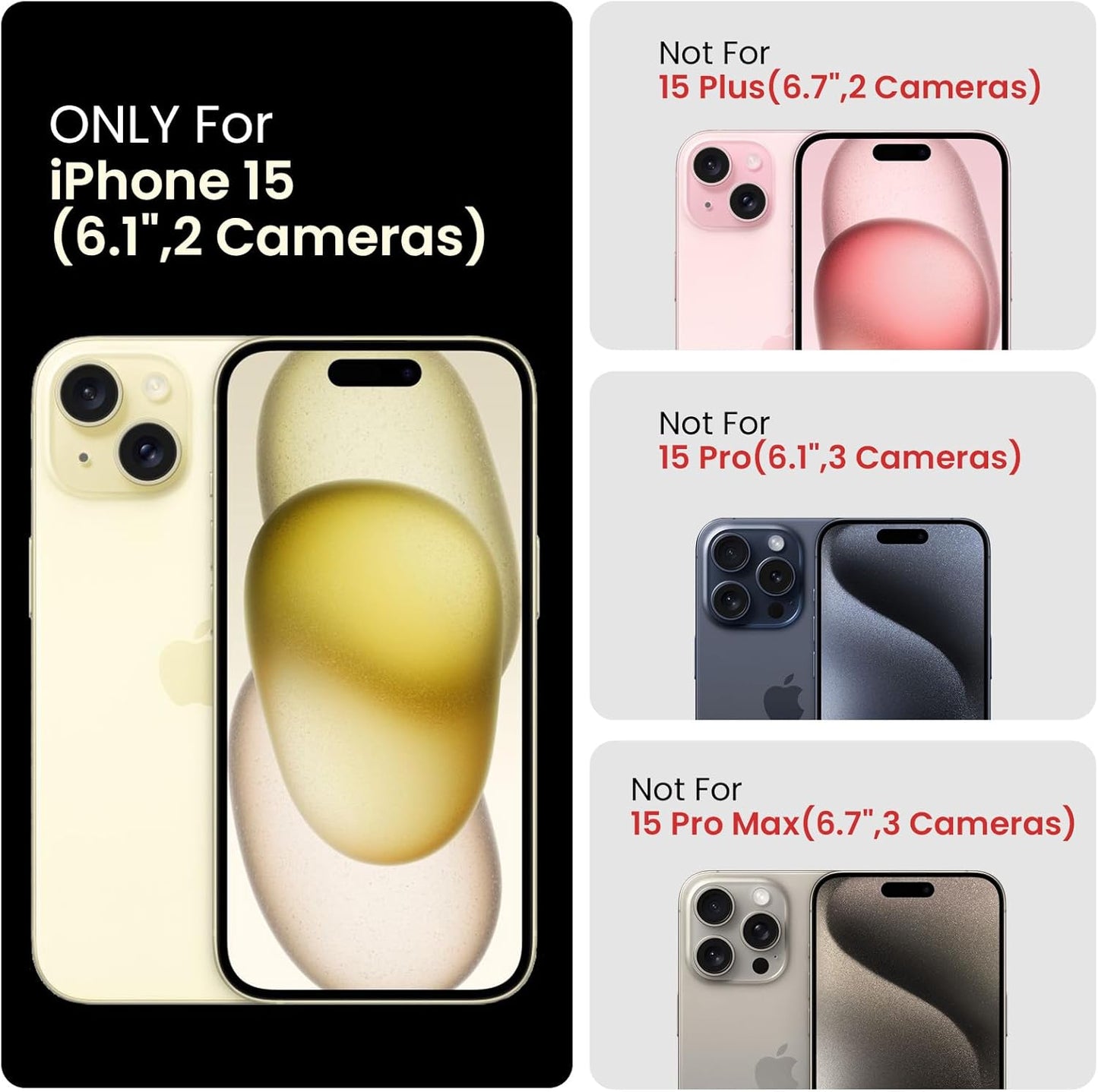 FireNova Designed for iPhone 15 Case, Silicone Upgraded [Camera Protection] Phone Case with [2 Screen Protectors], Soft Anti-Scratch Microfiber Lining Inside, 6.1 inch, Midnight Green
