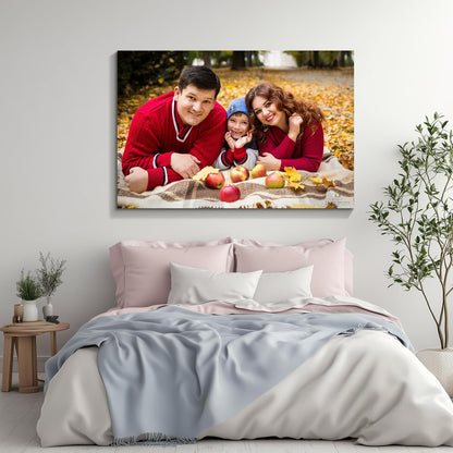Wewejia Personalized Photo to Canvas Print 24x18 Inch, Canvas Prints With Your Photos on Custom Wall Art for Bedroom, Living Room, Wedding Baby Pet Family Picture Wall Ar