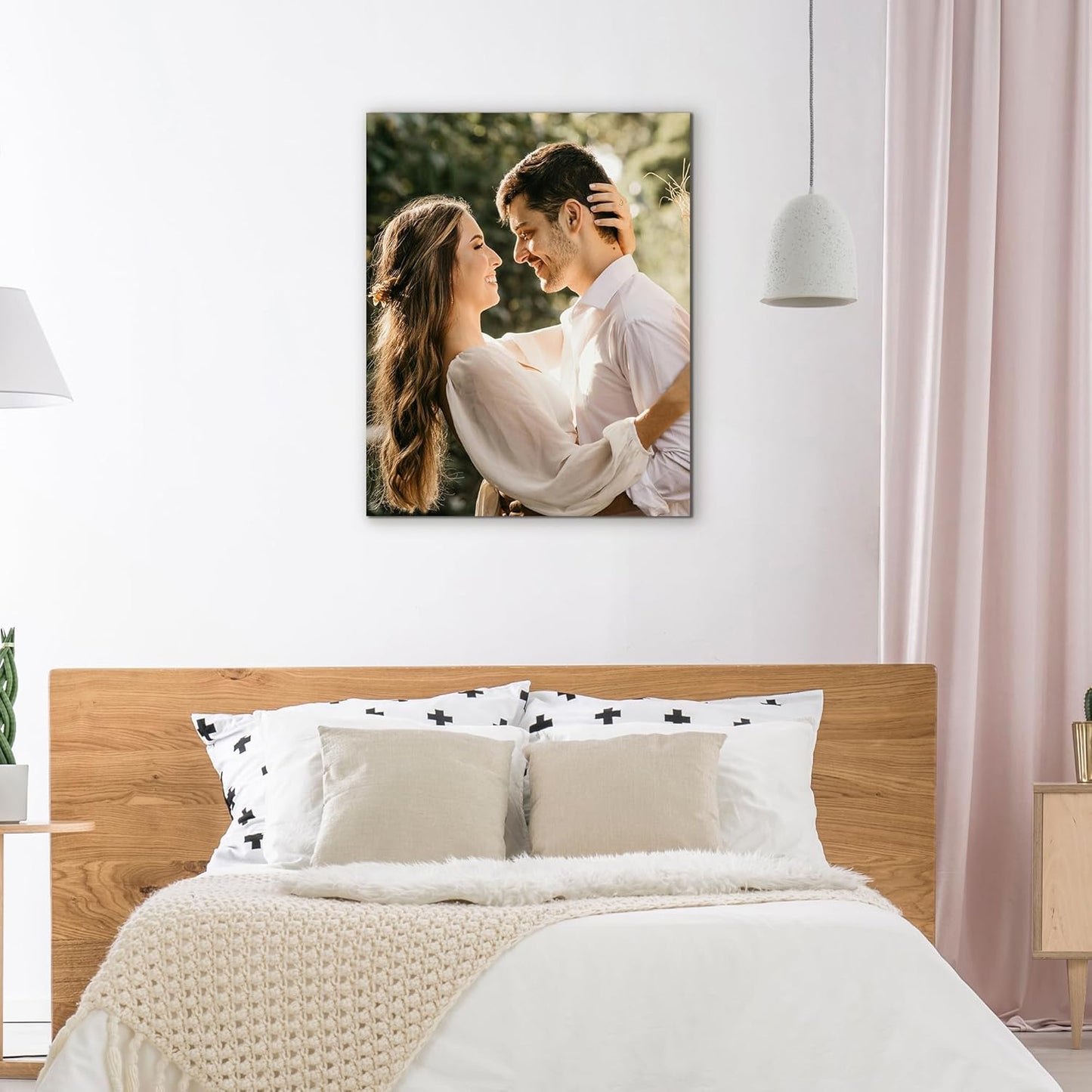 WayToLight Custom Canvas Prints with Your Photos Framed Personalized Picture Canvas Prints Wall Art Ideal for Home Decor Christmas Family Gifts (12" x 16")
