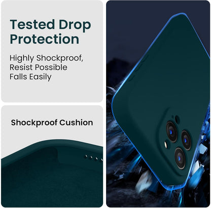 FireNova Designed for iPhone 15 Pro Case, Silicone Upgraded [Camera Protection] Phone Case with [2 Screen Protectors], Soft Anti-Scratch Microfiber Lining Inside, 6.1 inch, Teal