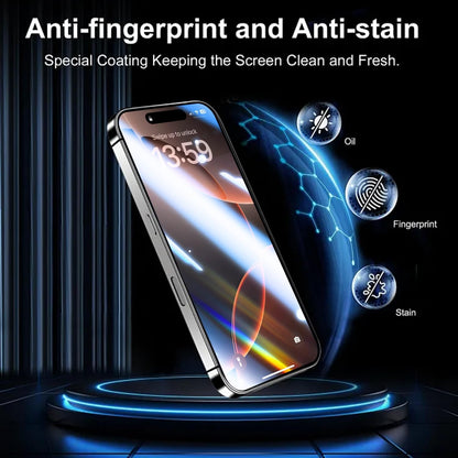 OneFish Privacy Screen Protector for iPhone 15 Pro Max, Full Edge Coverage 6.7" 15 Pro Max, Bubble Free, Easy Installation, Auto Dust-Elimination, 2 Pack