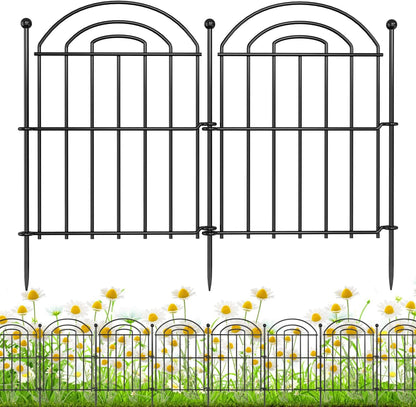 Decorative Garden Fence, 17in(H) x19.5ft Rustproof Metal No Dig Fence Animal Barrier Fence for Dog Rabbit, Wire Border Panel Fencing for Yard Patio Outdoor Decor 18 Pack.
