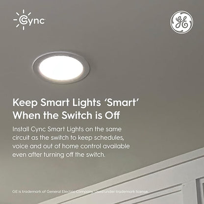 GE Cync Keypad Dimmer Smart Switch, Highly Customizable Dimmer Switch, Compatible with Alexa and Google Home, Matter Compatible, Easy to Install Smart Light Switch (1 Pack)