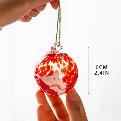6pcs Hand-Blown Glass Christmas Ornaments Balls Hanging Friendship Balls Glass Witches Ball Gazing Ball for Home Window Outdoor Garden Patio Décor Gifts for mom