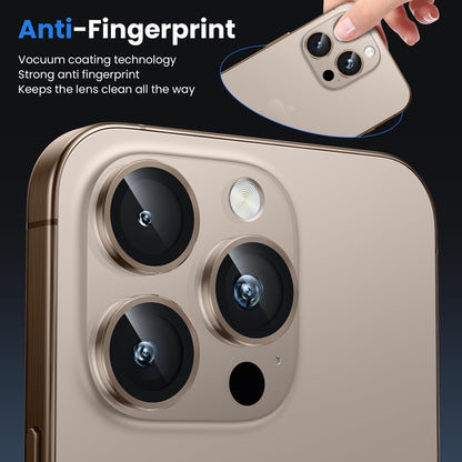 WSKEN for iPhone 16 Pro/iPhone 16 Pro Max Camera Lens Protector - [Original Shooting Model] Shatterproof Ultra HD Tempered Metal Glass Camera Screen Protector Cover Film Accessories