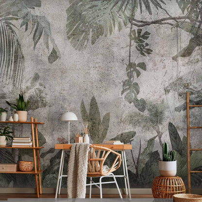 artgeist Premium Wall Mural Tropical Leaves 197x138 in - Non-Woven Wallpaper Fleece Wall Decor Photo Print Picture Image Design Landscape Jungle Nature Monstera Palm Leaves b-C-0821-a-a