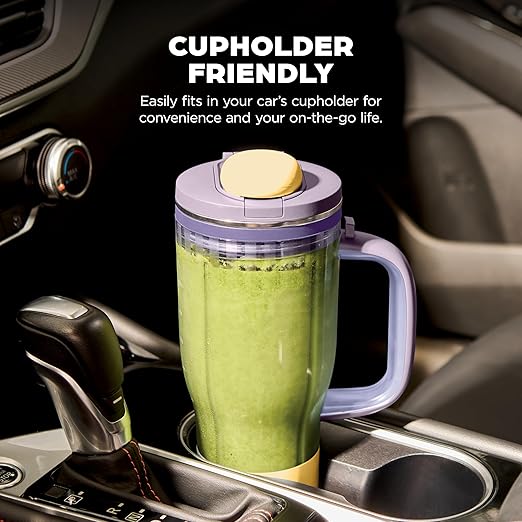 Ninja BlendBOSS | Personal Smoothie Blender and Tumbler | 26oz Travel Tumbler w/Leakproof Lid & Intergrated Chug Spout | AutoIQ Technololgy | 1200 Peak Watt | Lavender Lemonade | DB301PRBRN | (NEW)