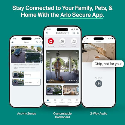 Arlo Essential XL Security Camera 2K (3rd Gen, 2025 Release) - Wireless Outdoor Camera, 4X Longer Battery, Person Recognition, Package Detection, Animated Preview, 1-Mo. Trial of Secure Plan, 1 Cam