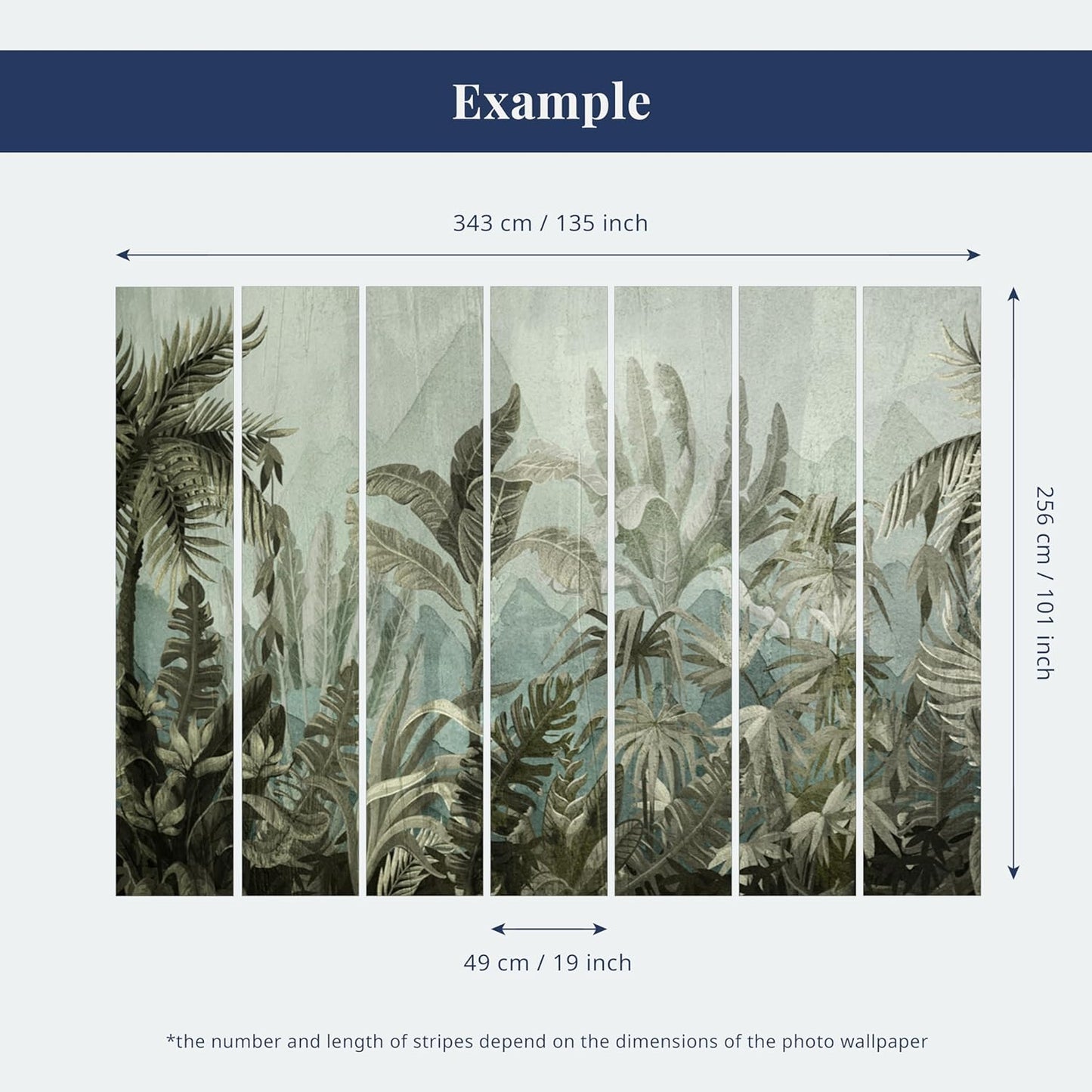 artgeist Wall Mural Tropical Leaves 77x55 in - XXL Peel and Stick Self-Adhesive Wallpaper Removable Large Sticker Foil Wall Decor Print Picture Image Design Jungle Nature Botanical b-C-0844-a-a