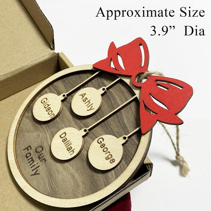 2025 Christmas Ornaments Personalized Christmas Family Name Ornaments,Custom Stocking Wooden Xmas Ornament Family of 2/3/4/5/6/7/8,Customized Xmas Ornament Tree Deorations,Personalized Gifts
