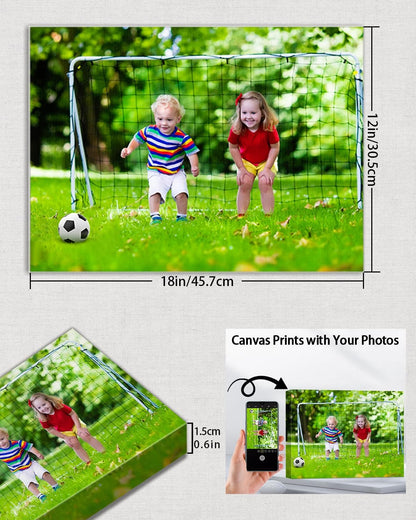 AbcCustomize Canvas Prints with Your Photos, Custom Canvas for Living Room and Bedroom Decor, Personalized gifts for Friends Lover and Family, Canvas Wall Art for Gifts & Keepsakes, Ready to Hang