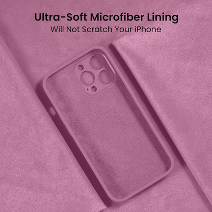 FireNova for iPhone 14 Pro Case, Silicone Upgraded [Camera Protection] Phone Case with [2 Screen Protectors], Soft Anti-Scratch Microfiber Lining Inside, 6.1 inch, Lilac Purple