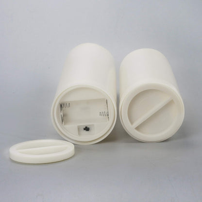 CANDLE CHOICE Waterproof Outdoor Battery Operated Flameless Candles Remote Timer Ivory Tall Plastic Fake Realistic Flickering Electric LED Pillars for Lantern Wedding Christmas Decorations 3”x7” 3PCS