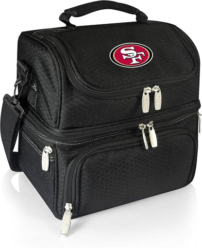 PICNIC TIME NFL unisex-adult NFL Pranzo Lunch Bag, Insulated Lunch Box with Picnic Set, Lunch Cooler Bag