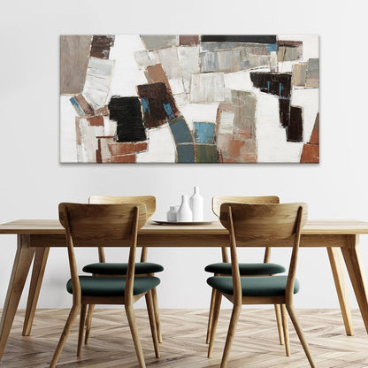 Dimpaga Abstract Wall Art Pictures for Living Room Wall Decor Modern Wall Art Decor Minimalist Geometric Line Artwork for Walls Textured Wall Art Prints Bedroom Office Wall Decor 24"X48"