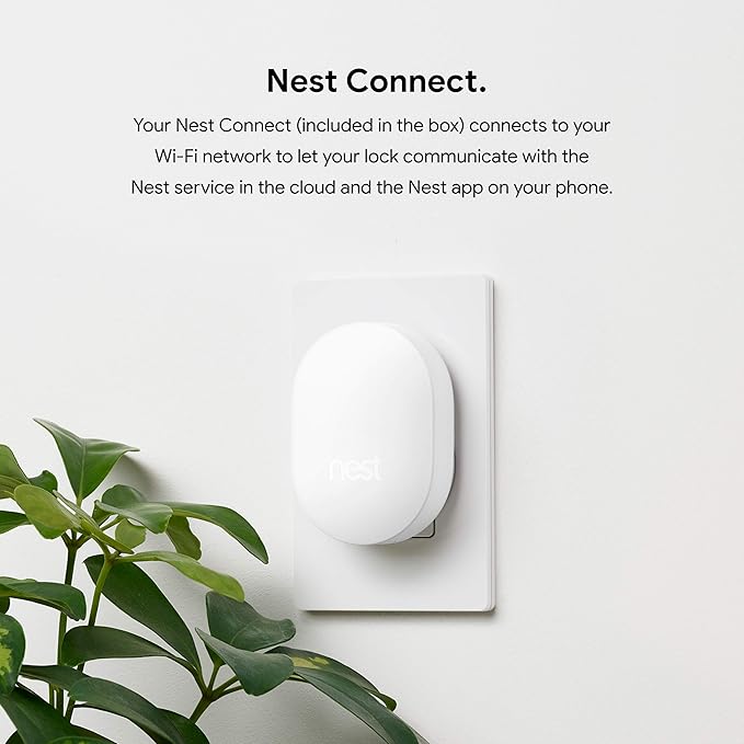 Google Nest x Yale Lock - Tamper-Proof Smart Lock for Keyless Entry - Keypad Deadbolt Lock for Front Door - Satin Nickel