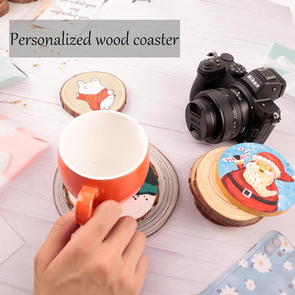 Unfinished Natural Wood Slices - 3.2-4 Inch Wood Circles (50 pcs) for Crafts, DIY Christmas Ornaments, Art & Painting