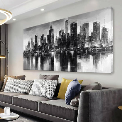 QSQ New York City Wall Art Brooklyn Bridge Wall Art Print Paintings Modern Cityscape Canvas Art Wall Decor Picture For Bedroom Apartment Office Home Decor Chicago Artwork 20 × 40 In