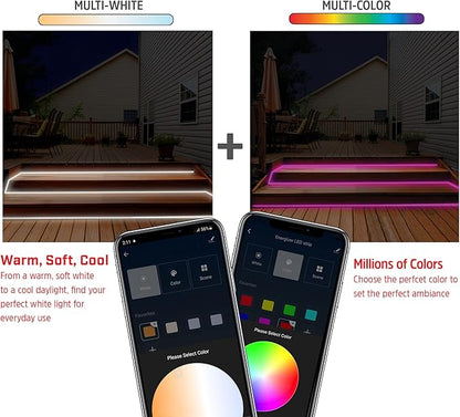 Energizer Smart 2pk Neon LED Light Strips, 20 Ft RGBW Wi-Fi LED Rope Light, Water Resistant for Outdoor & Indoor, Compatible with Alexa Google Home & Siri, Voice & Remote Control, Flexible, Dimmable