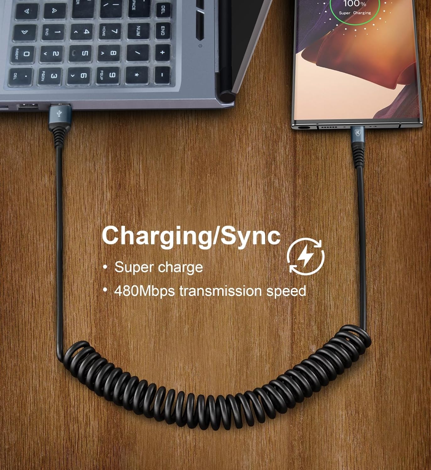 USB C Cable 6ft, 2Pack USB A to USB C 3A Fast Charging, Coiled Type C Charger Cord for Car USB-C Cable Compatible with iPhone 16/15/Plus/Pro/Pro Max/Samsung Galaxy A10e A20 A50 S20 Plus S10E Note 20