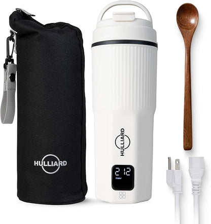 Travel Electric Kettle - 316 Stainless Steel, Portable Tea Kettle & Water Heater, 450ml Portable Water Boiler, 6 Temperature Settings, Auto Shut-Off, Universal Voltage (100-240V)
