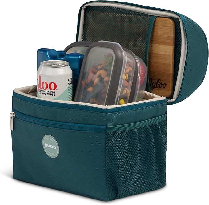 Igloo Gripper Soft Sided Cooler Bag | Insulated Dual Compartment Lunch Cooler