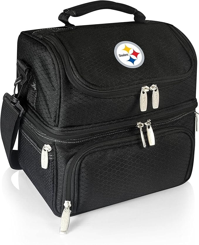 PICNIC TIME NFL unisex-adult NFL Pranzo Lunch Bag, Insulated Lunch Box with Picnic Set, Lunch Cooler Bag