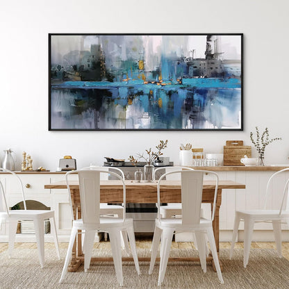 yiijeah Living Room Wall Art - Large Picture Wall Decor for Bedroom Canvas Frame Abstract Grey Modern Farmhouse Paintings Wall Hangings for Home Decorations