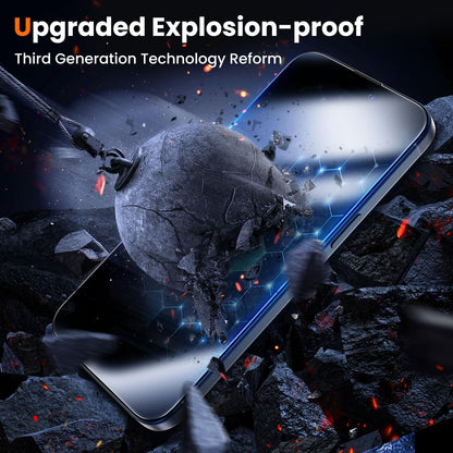 UniqueMe for iPhone 15 Pro Screen Protector - [Military Grade Shatterproof & 9H+ Hardness] Screen Protector 15 Pro Tempered Glass Full Coverage Protection, Easy Installation, 2 Packs