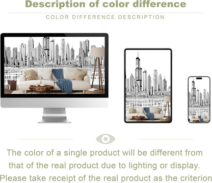 Black and White New York City Wall Mural Wallpaper for Bedroom Living Room(Not Peel and Stick)