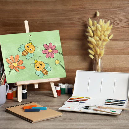 COCHIE 10 Pieces Large Cute Animals Unfinished Wood Crafts to Paint for Kids Adults, Bulk Predrilled Wooden Ornaments for Painting, Animal Paintable Wood Slices Craft Supplies with Ropes