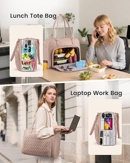 LOVEVOOK Tote Bag for Women,Light Puffer Tote Bag with Multi-pockets,Stylish Carry on Laptop Bags for Daily,Travel,Work,Gym | with Multi-pockets, Stylish, Carry on, for Daily, Travel, Work