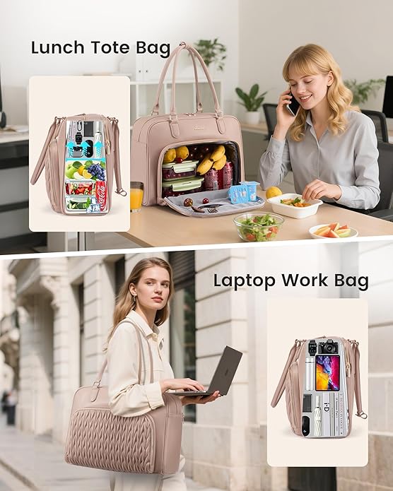 LOVEVOOK Tote Bag for Women,Light Puffer Tote Bag with Multi-pockets,Stylish Carry on Laptop Bags for Daily,Travel,Work,Gym | with Multi-pockets, Stylish, Carry on, for Daily, Travel, Work