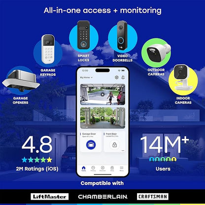 myQ Secure View™ 3-in-1 Smart Lock with 2K HDR Video Doorbell Camera, Face Access, Fingerprint Access, PIN & App Control — Intelligent Entry with Built-in Camera, Color Night Vision & Two-Way Audio