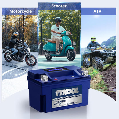 TYKOOL YTX7A-BS -Pro 12.8V 4Ah 240CCA High Performance Lithium Powersports Battery with Smart BMS, Compatible Motorcycle, Scooter,ATV, UTV, Snowmobiles,4 Wheeler, Lawn Mower, and Generator Battery