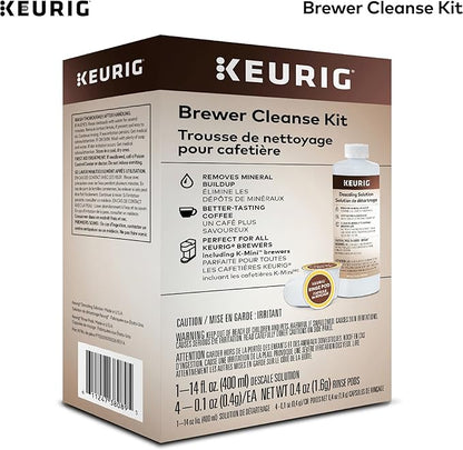 Keurig Brewer Cleanse Kit For Brewer Descaling and MaintenanceIncludes Descaling Solution & Rinse Pods,Compatible Classic/1.0 & 2.0 K-Cup Pod Coffee Makers,5 Count (Pack of 2)