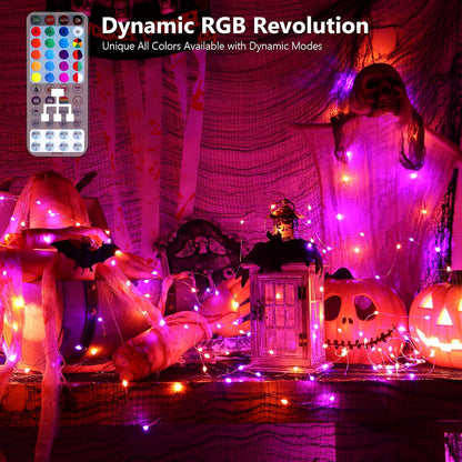 BrizLabs Color Changing Fairy Lights, 66ft 200 LED Rainbow Christmas Fairy Lights with Remote, RGB Xmas Tree Light with Timer, Dimmable Twinkle Light Music Sync for Indoor Xmas Halloween Easter Party