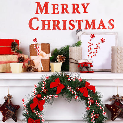 Sggvecsy 36 Pcs Christmas Curly Pick Red White Christmas Picks Christmas Tree Pick Candy Cane Christmas Decorations Christmas Tree Candy Shape Ornaments for Home Vase Wreath DIY Craft Xmas Tree Topper